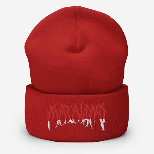 [Red Matalino Beanie]- ANARCHY